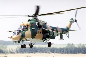 A Mi-24P egyik első bemutatója
