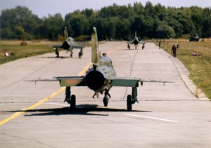 MiG-21s on the taxiway