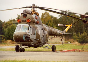 A Cseh Légierő Mi-2 típusú helikoptere